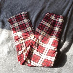 super high rise plaid pants